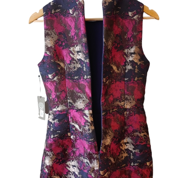 NWT- Vince Camuto Printed Jacquard Sheath Dress Size 4 - Picture 9 of 13